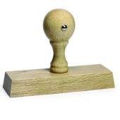 Houten manuele handstempel 100 x 30mm 8 lijnen